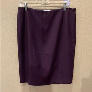 Le Suit Deep Purple Pencil Skirt